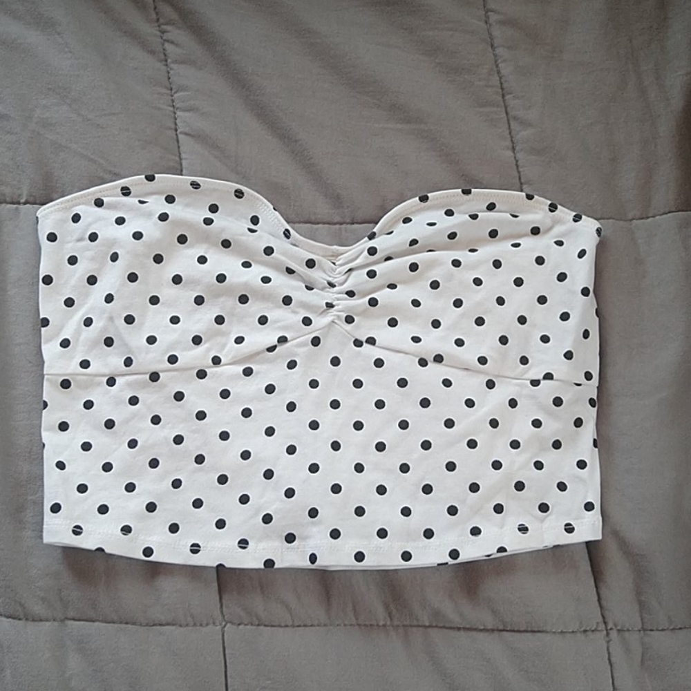 Polka dot tube/crop top